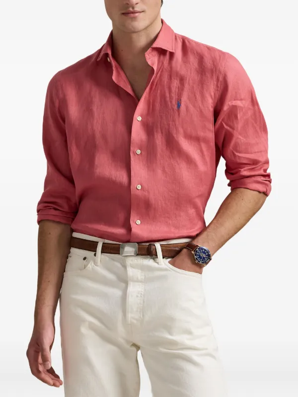 Polo Ralph Lauren リネンシャツ | ピンク | FARFETCH JP