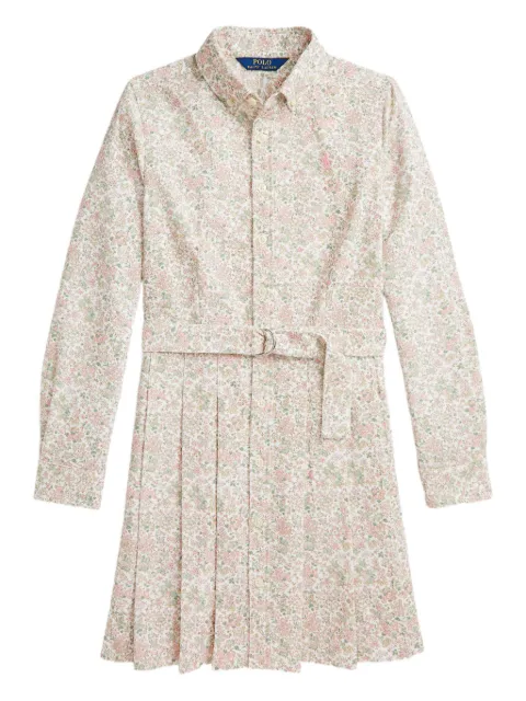 POLO RALPH LAUREN KIDS floral-print shirt dress