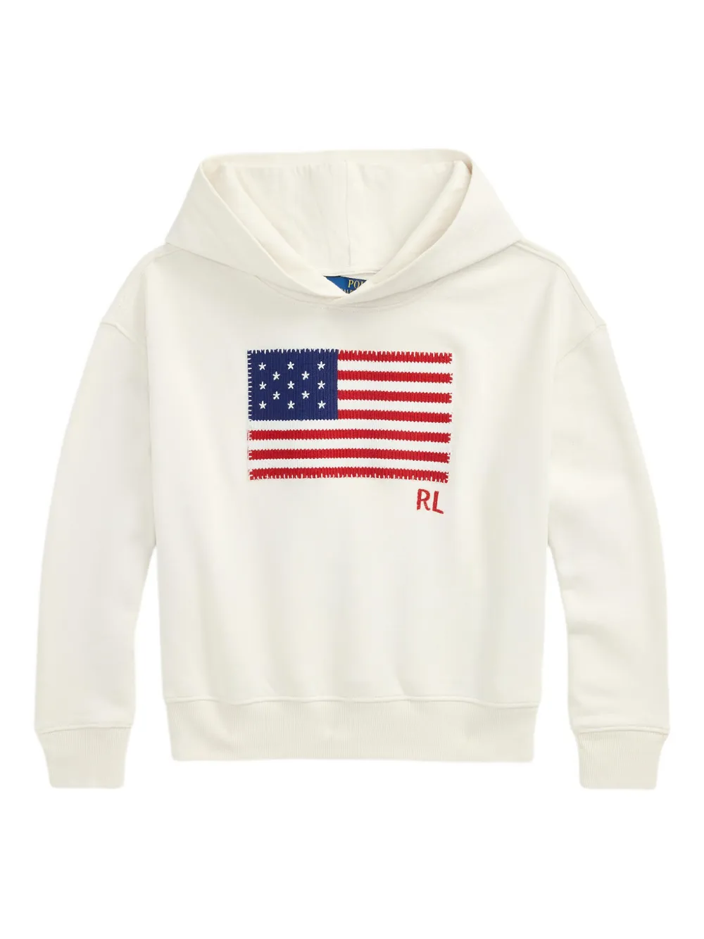 POLO RALPH LAUREN KIDS Flag hoodie Wit