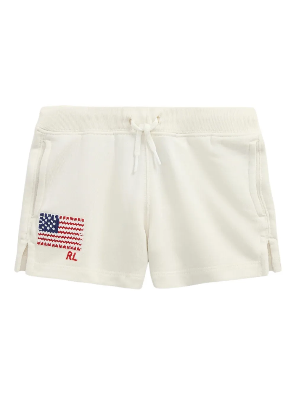 POLO RALPH LAUREN KIDS Shorts met vlagapplicatie Wit