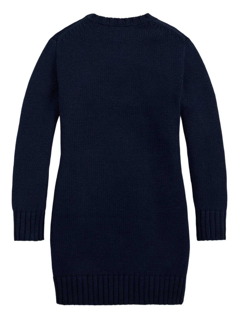 POLO RALPH LAUREN KIDS Jurk met vlag intarsia Blauw