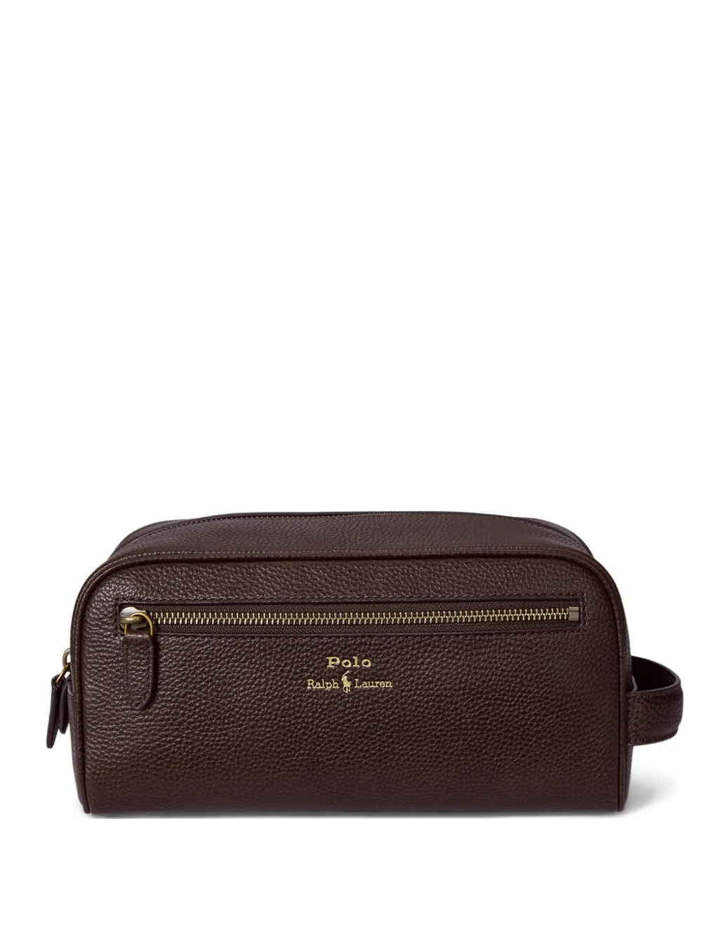 Polo Ralph Lauren Leren toilettas DARK BROWN