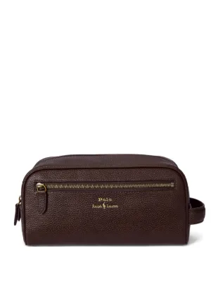 Polo Ralph Lauren Saffiano Leather Travel Case | Black | FARFETCH