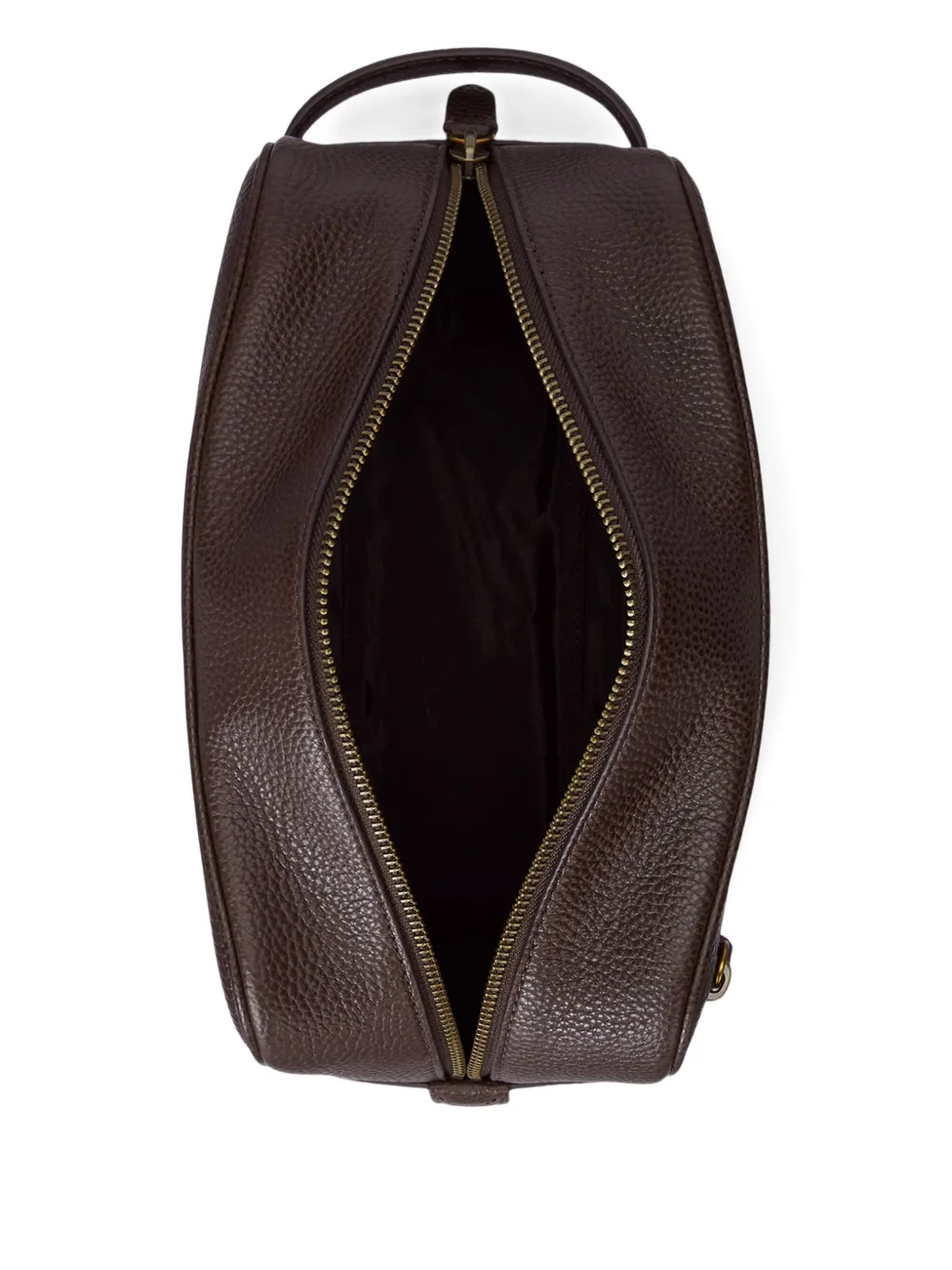 Polo Ralph Lauren Leren toilettas DARK BROWN