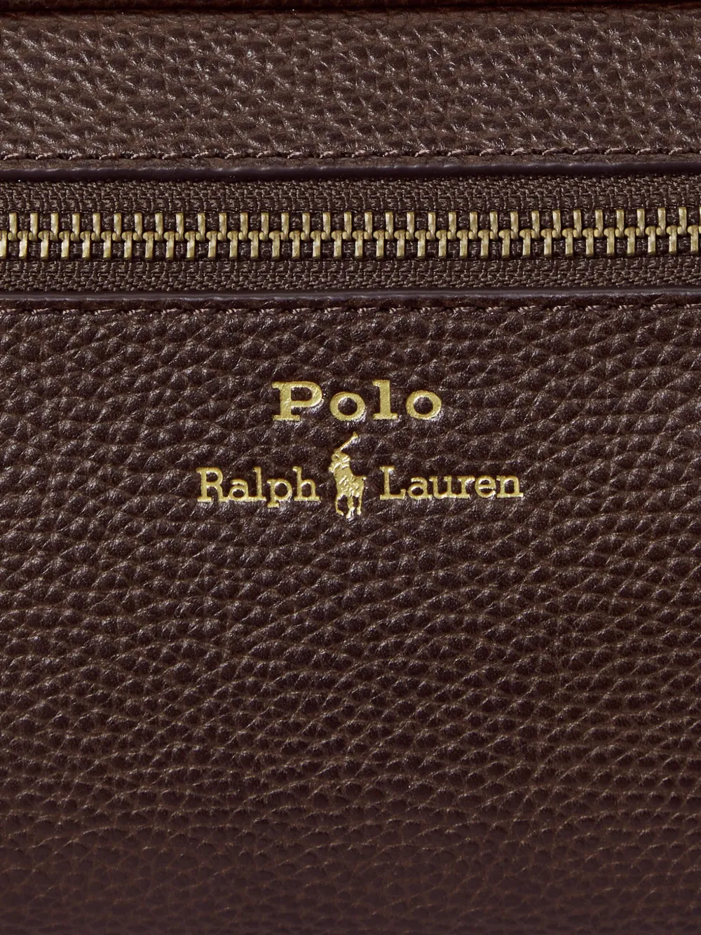 Polo Ralph Lauren Leren toilettas DARK BROWN