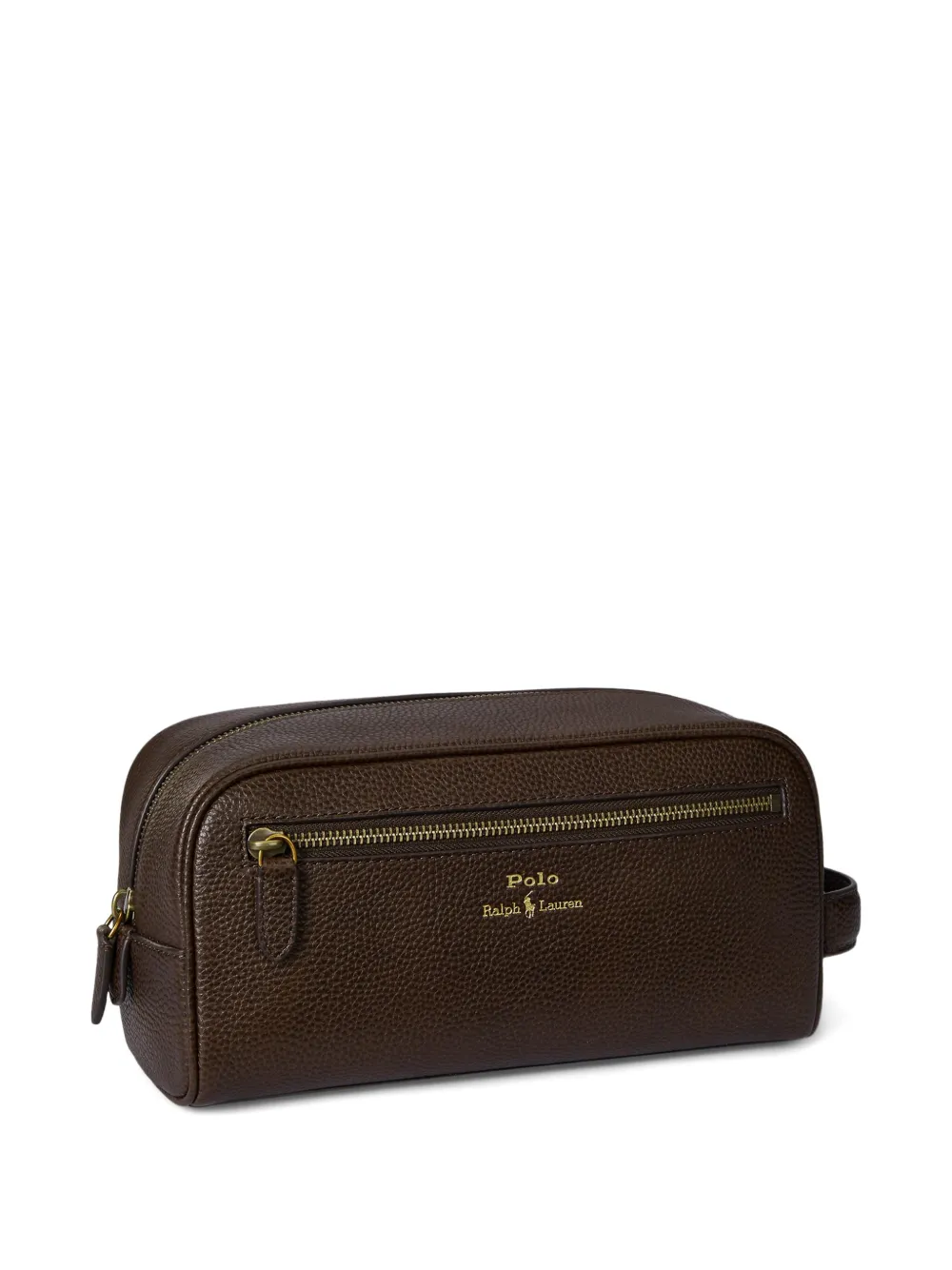 Polo Ralph Lauren Leren toilettas DARK BROWN