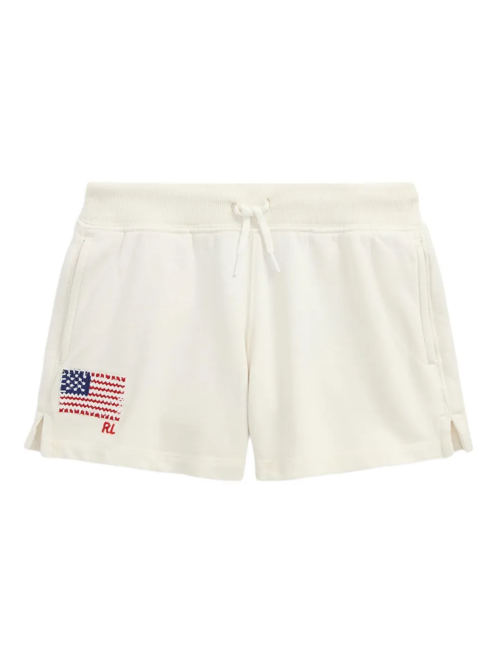 POLO RALPH LAUREN KIDS Shorts met vlagapplicatie Wit