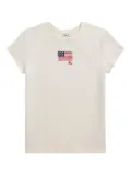 POLO RALPH LAUREN KIDS flag-appliqué T-shirt - White
