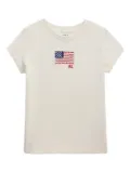POLO RALPH LAUREN KIDS flag-appliqué T-shirt - White