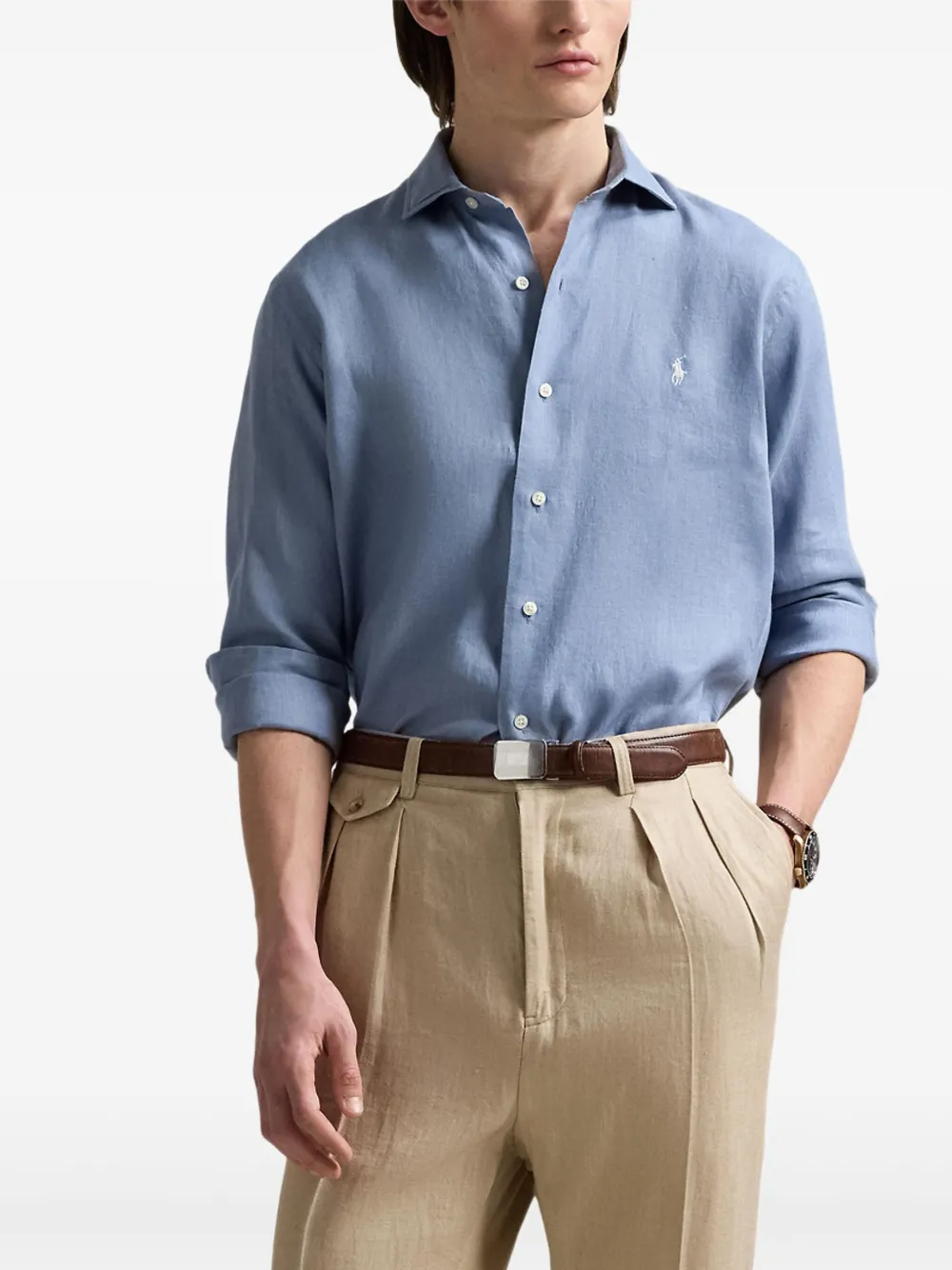 Polo Ralph Lauren Linnen overhemd - Blauw