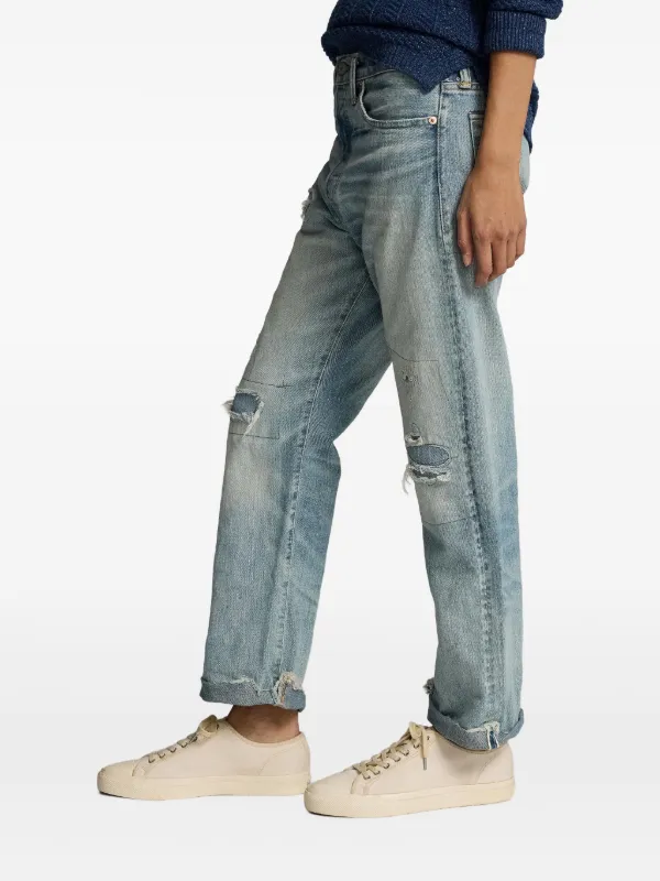 レア　RRL フレアデニム　ダメージ　W30 L30 Ralph Lauren RRL ダメージ ジーンズ | FARFETCH JP