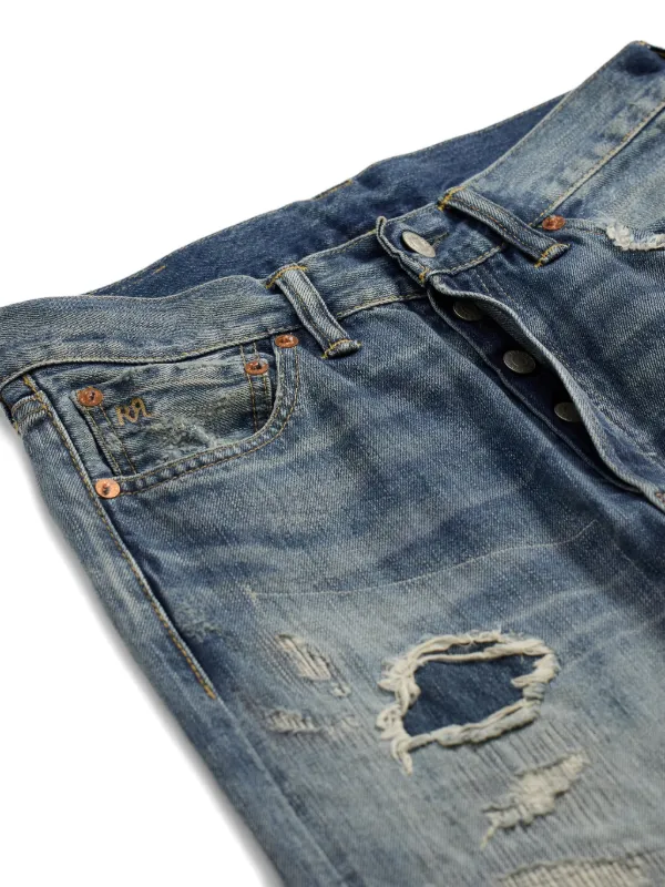 レア　RRL フレアデニム　ダメージ　W30 L30 Ralph Lauren RRL ダメージ ジーンズ | FARFETCH JP