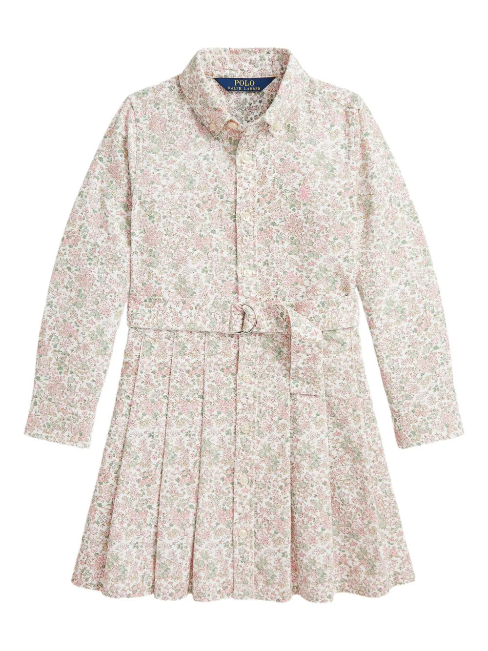 POLO RALPH LAUREN KIDS Shirtjurk met bloe print Roze