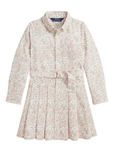 POLO RALPH LAUREN KIDS floral-print shirt dress