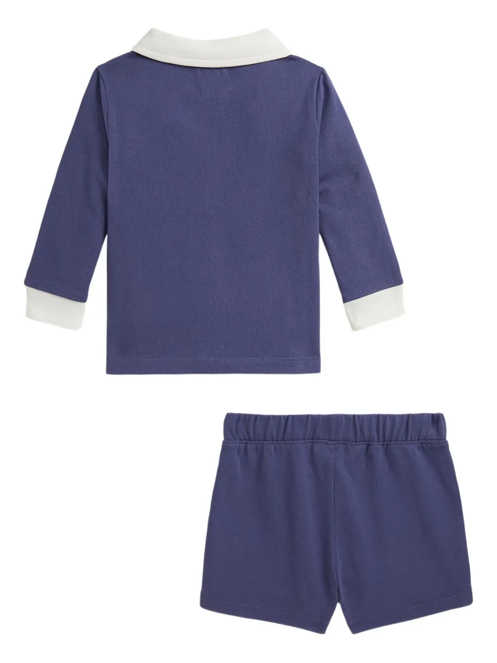 POLO RALPH LAUREN KIDS Top en shorts met geborduurd logo Blauw