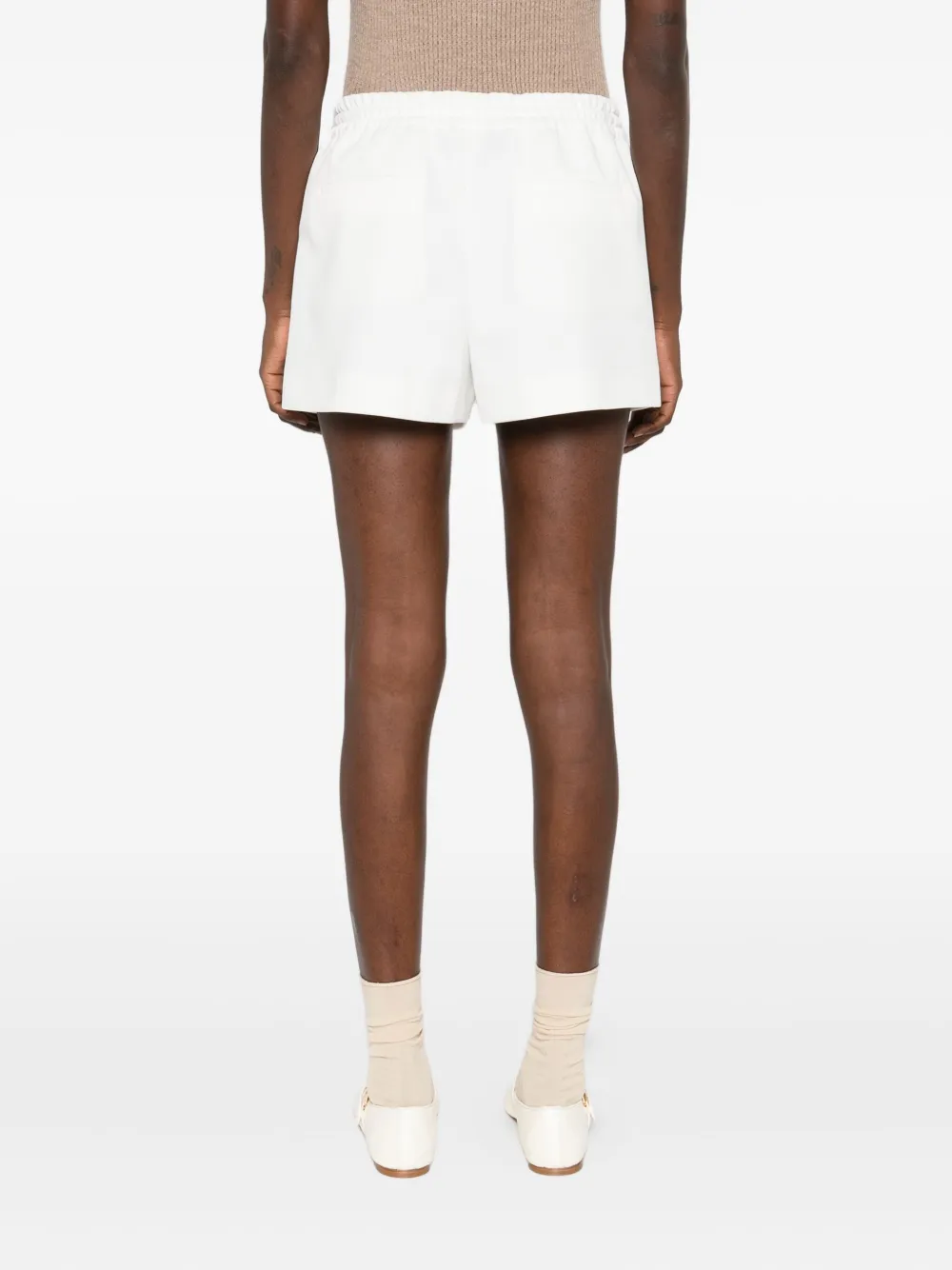 Valentino Garavani Shorts met trekkoord en zakdetail Wit