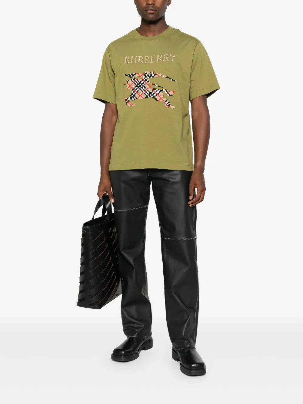 Burberry EDK-embroidered T-shirt - Groen