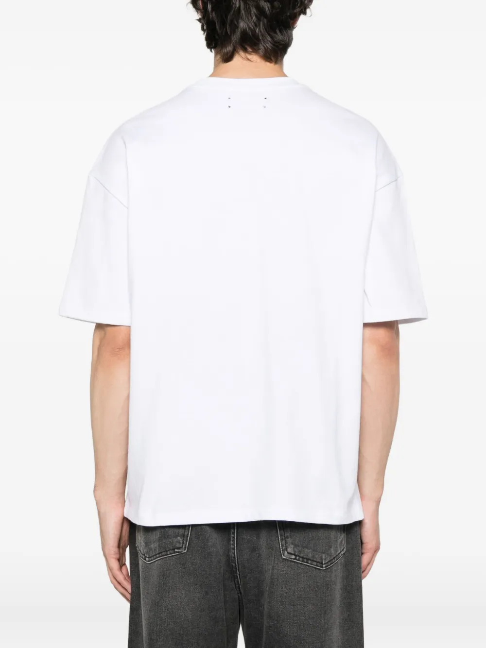 AMIRI T-shirt met geborduurd logo Wit