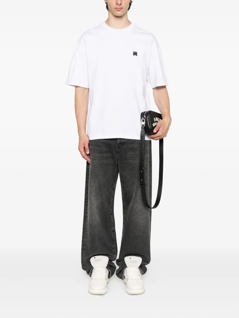 AMIRI T-shirt met geborduurd logo Wit