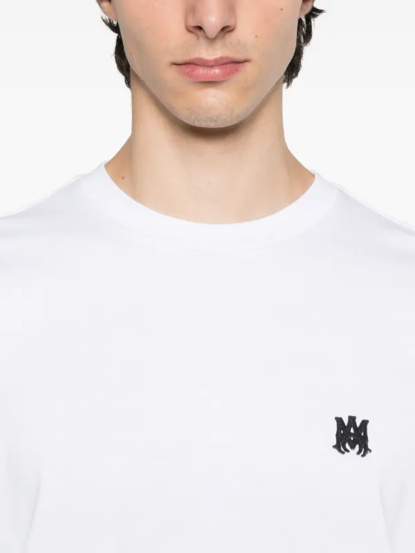AMIRI logo-embroidered T-shirt | White | FARFETCH