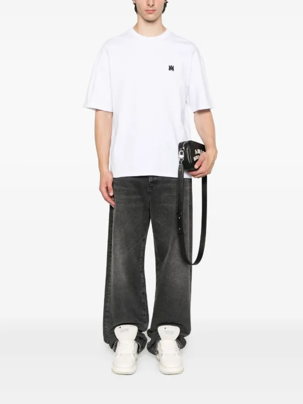AMIRI logo-embroidered T-shirt | White | FARFETCH RO