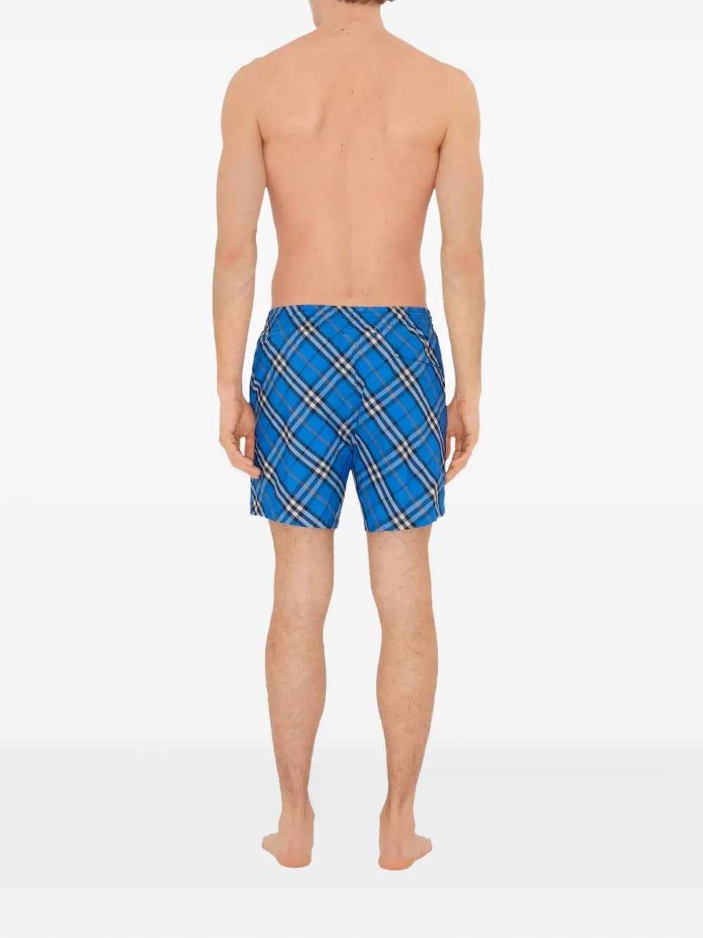 Burberry Geruite zwembroek Blauw