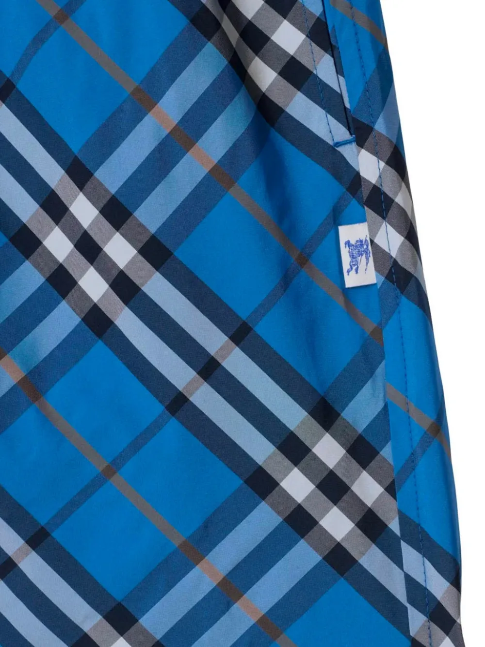 Burberry Geruite zwembroek Blauw