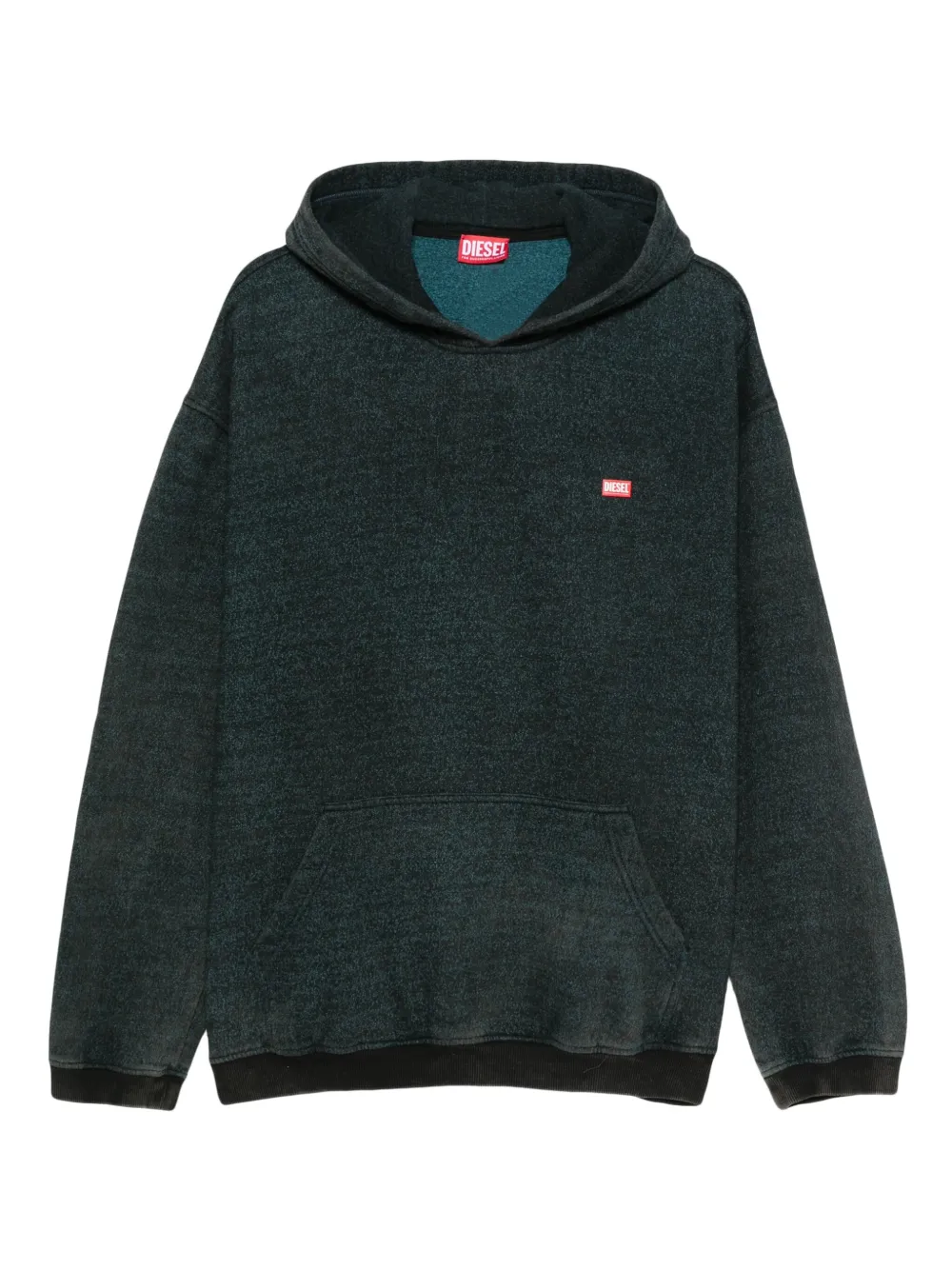 Diesel logo-patch hoodie | Green | Image 1