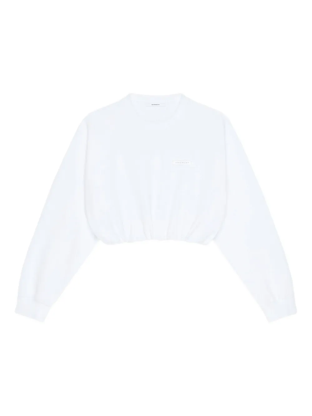 Givenchy logo-patch cropped sweatshirt | White | Image 1
