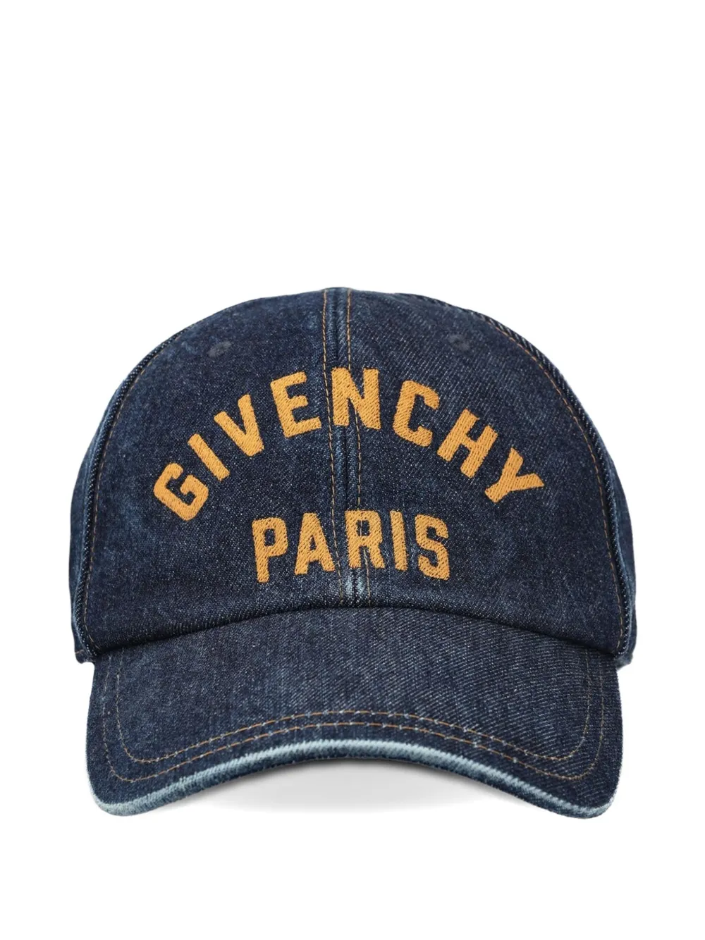 Givenchy Denim Logo-embroidered Cap In Blue