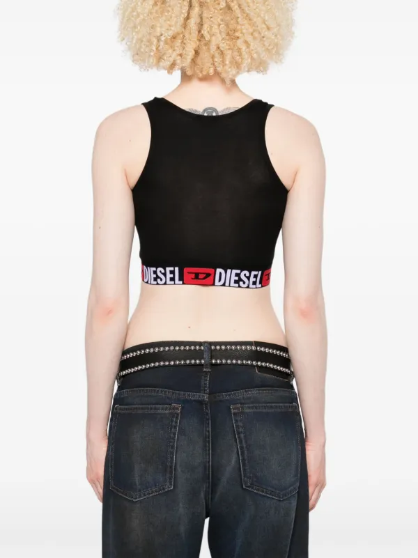 DIESEL ブラック クロップドトップ XS Diesel クロップド トップ | ブラック | FARFETCH JP