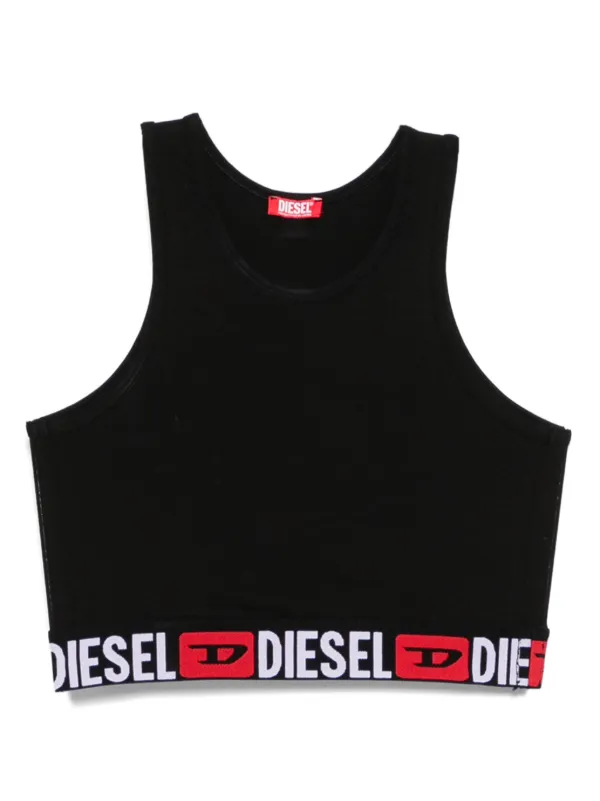 DIESEL ブラック クロップドトップ XS Diesel クロップド トップ | ブラック | FARFETCH JP