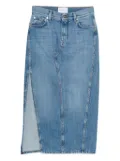 Givenchy side-split denim mid-lenght straight skirt - Blue