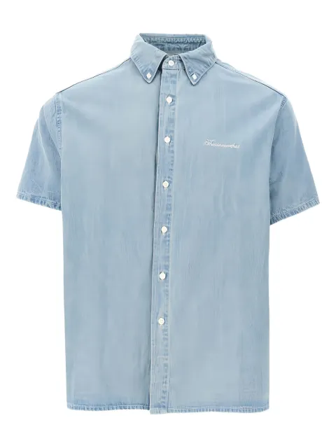 This Is Never That logo-embroidered denim shirt 