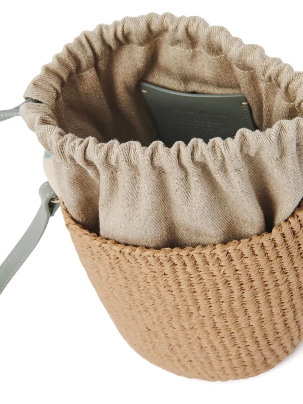 Chloé small Woody bucket bag Beige