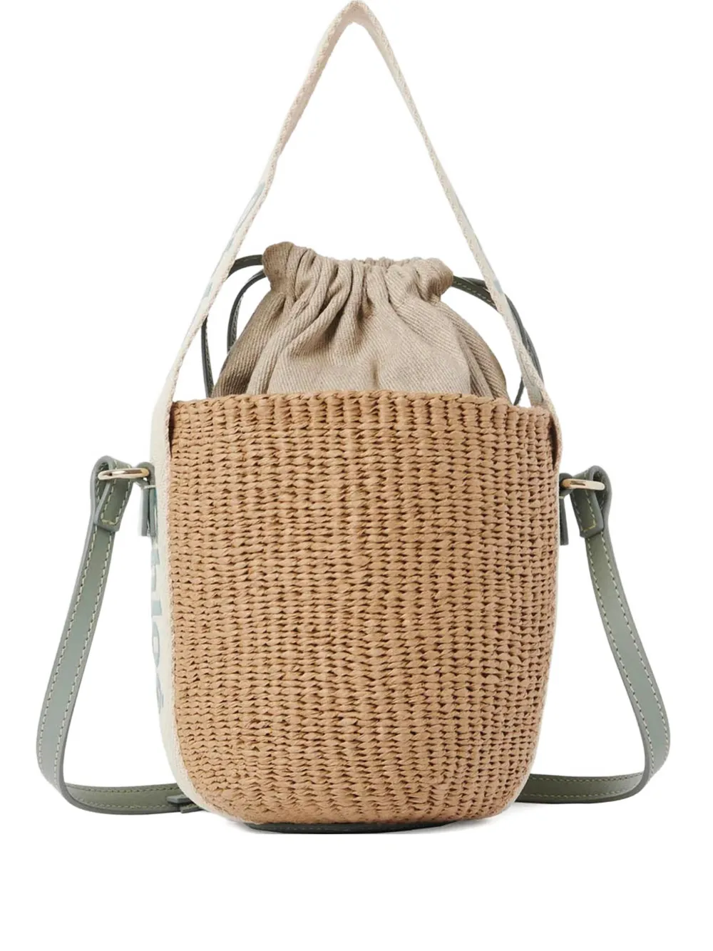 Chloé small Woody bucket bag Beige