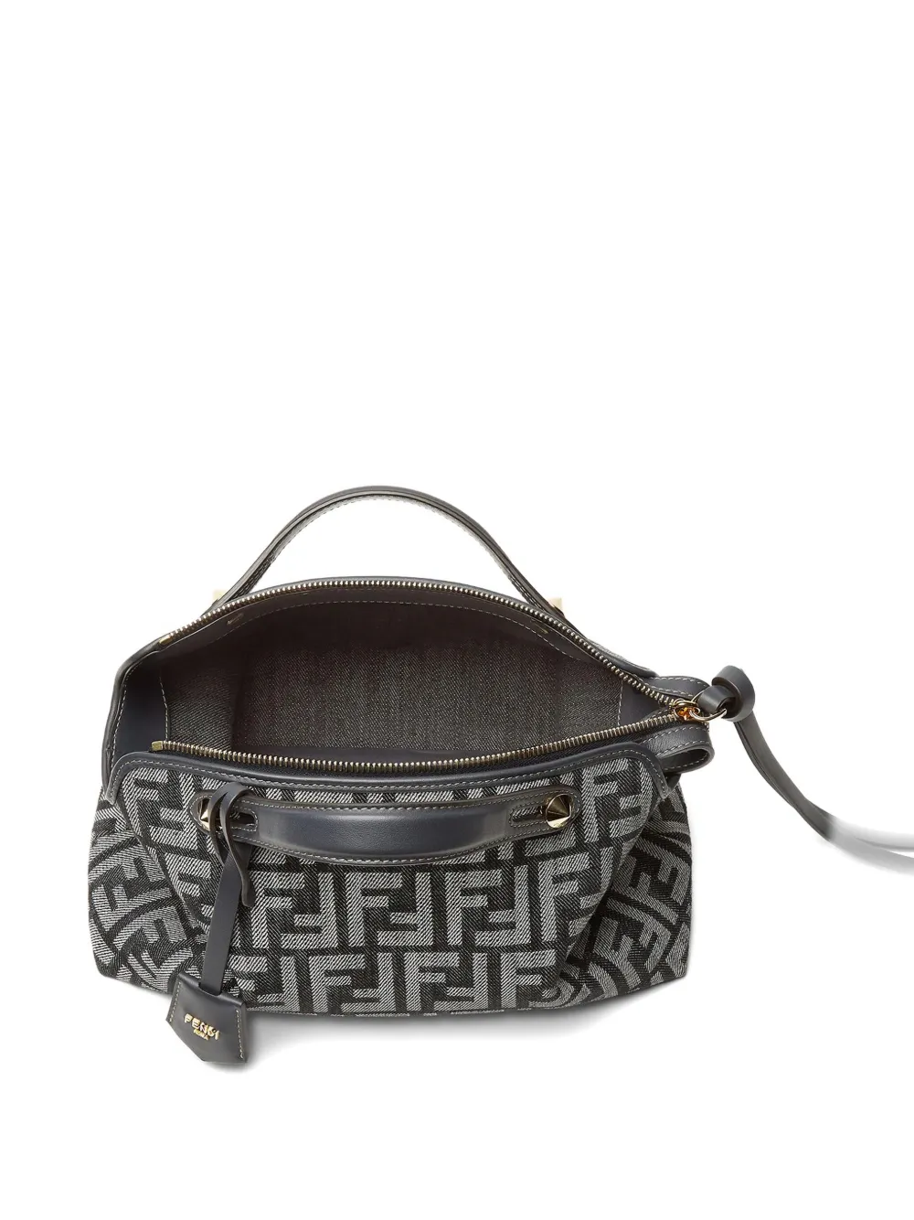 Fendi Medium By The Way Soft Ff Jacquard Tote Bag In Blue