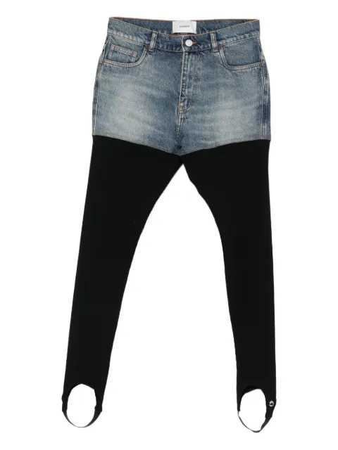 Coperni Hybrid ribbed denim jeans