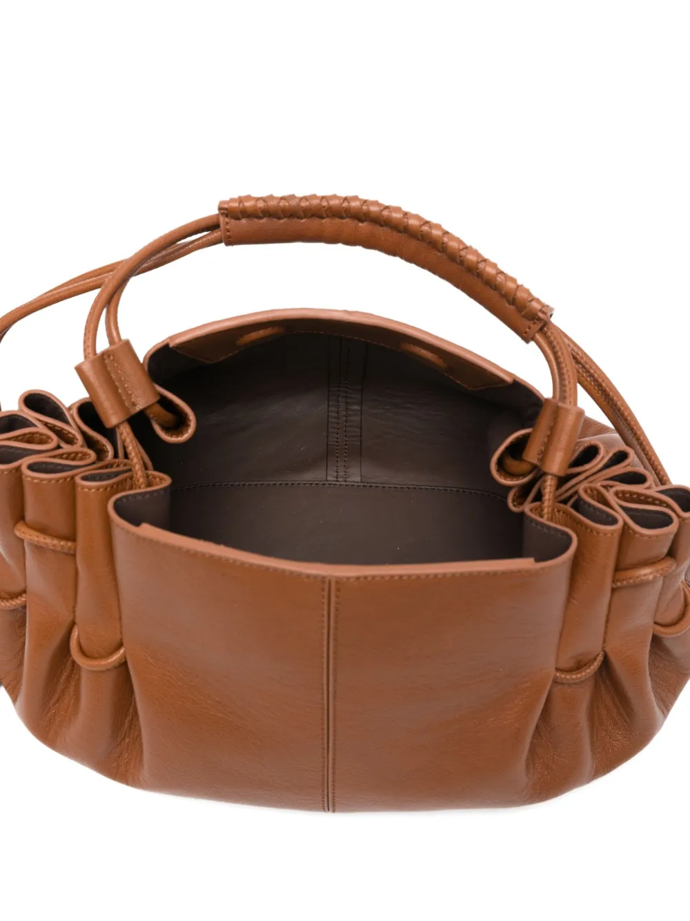 Hereu Arta shopper met gesmockt detail Bruin