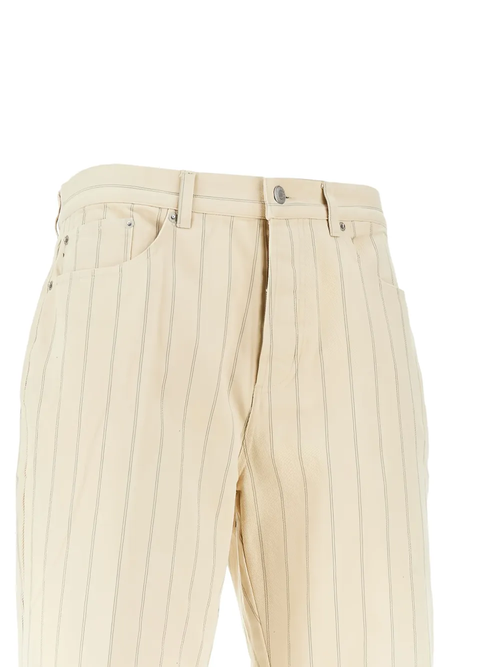 Obey Gestreepte straight broek - Beige