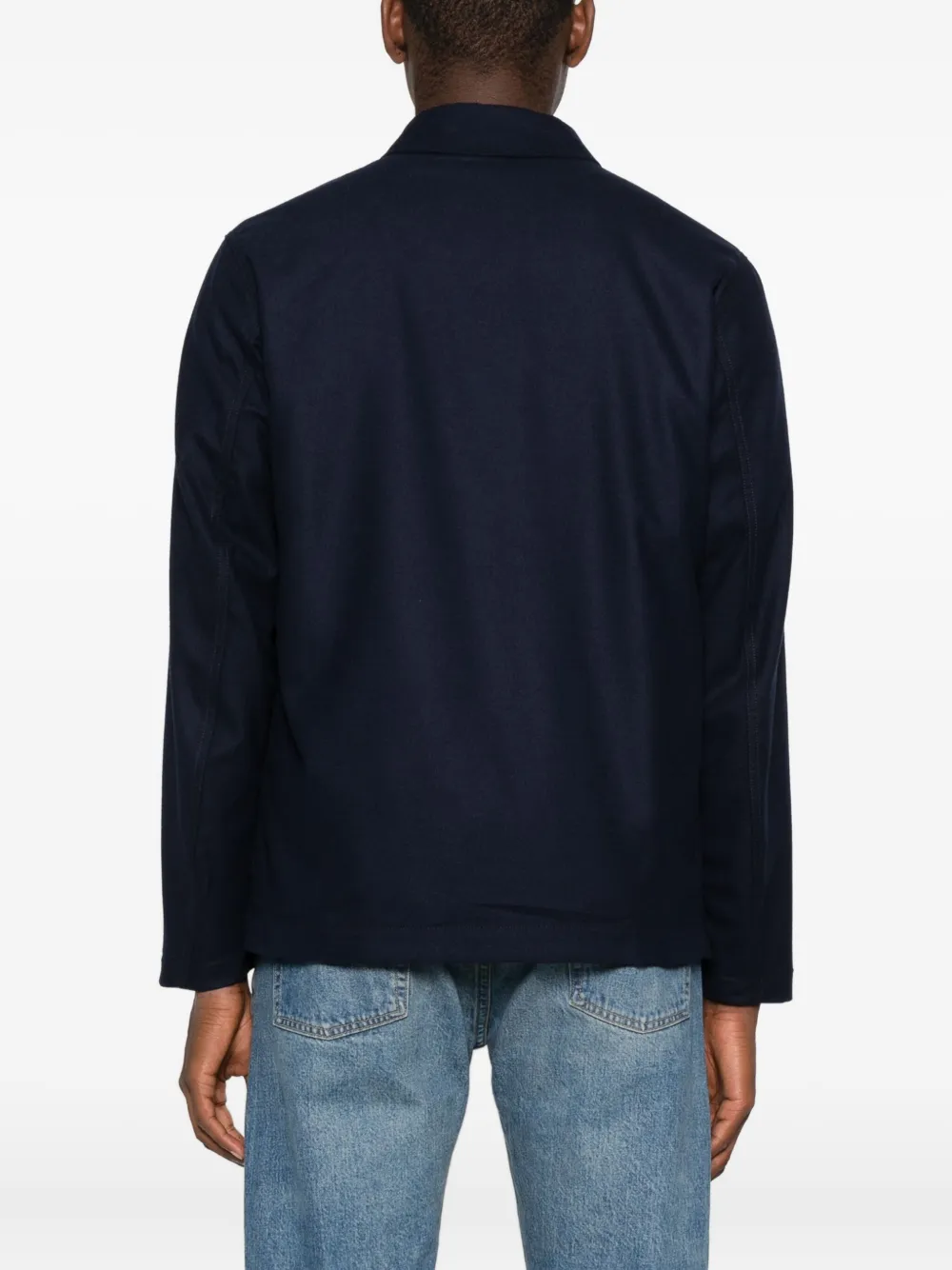 Woolrich Flannel Shirt Jacket Patch Pockets In Black