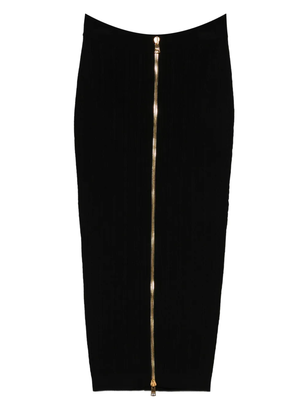 Balmain Kabelgebreide midi-rok met knopen Zwart