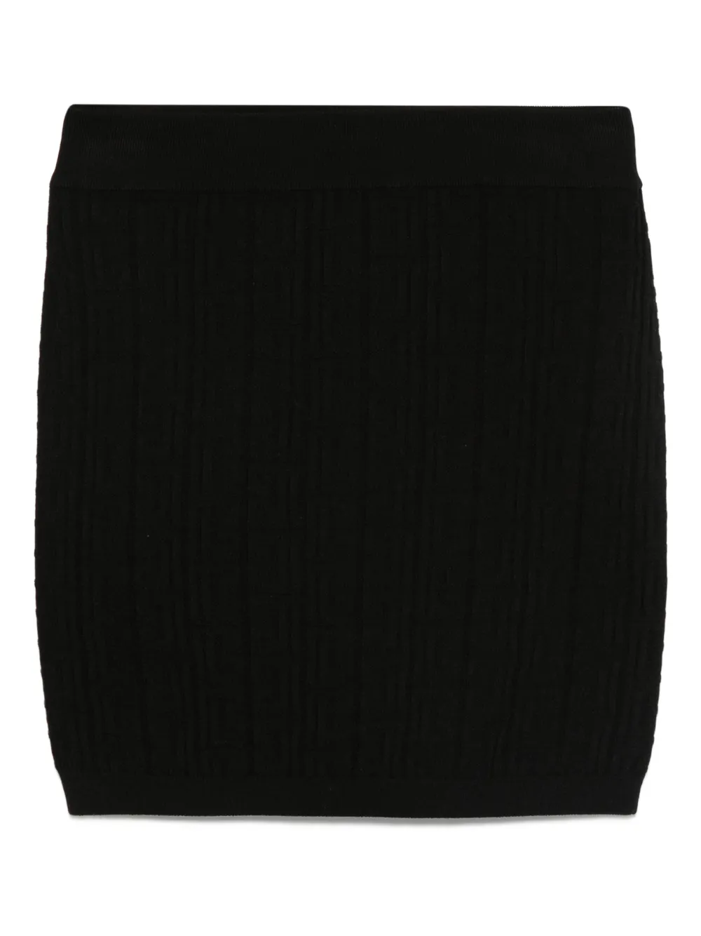 Balmain ribbed-knit skirt Zwart
