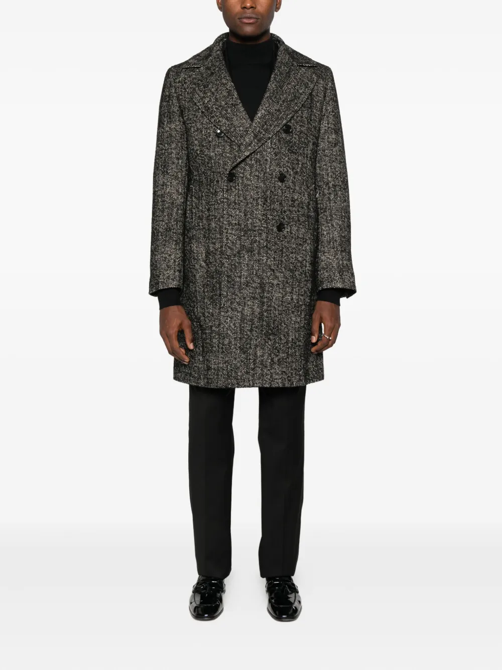 Tagliatore herringbone coat | Double Breasted Coats | Image 2