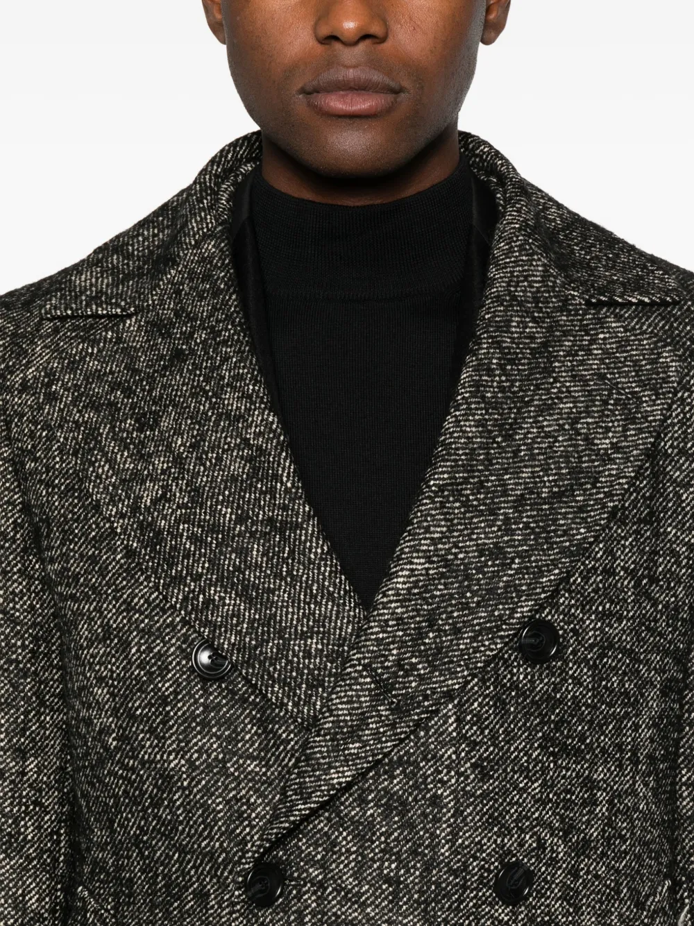 Tagliatore Jas met visgraatpatroon Zwart