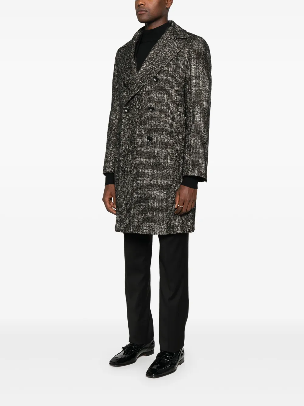 Tagliatore Jas met visgraatpatroon Zwart