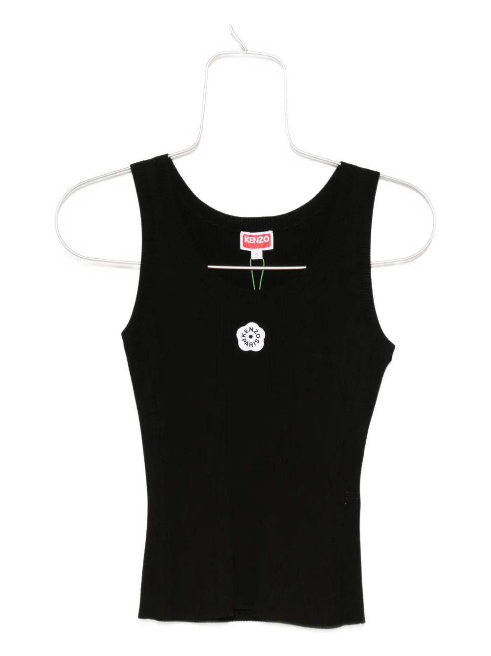 Kenzo 'Boke Flower 2.0' embroidered ribbed top Zwart
