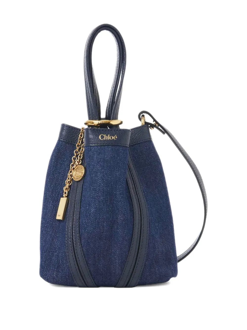Chloé Kleine Spin denim shopper Blauw