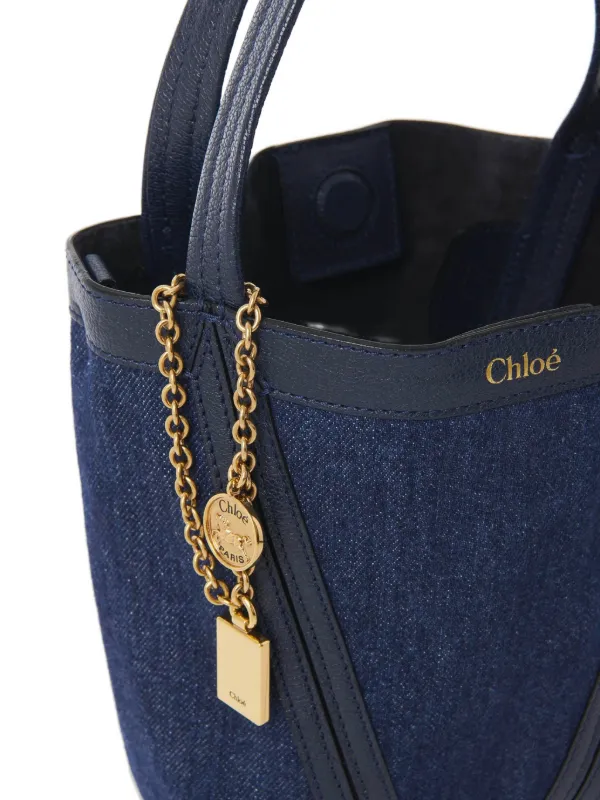 Chloé Spin デニムハンドバッグ S | ブルー | FARFETCH JP