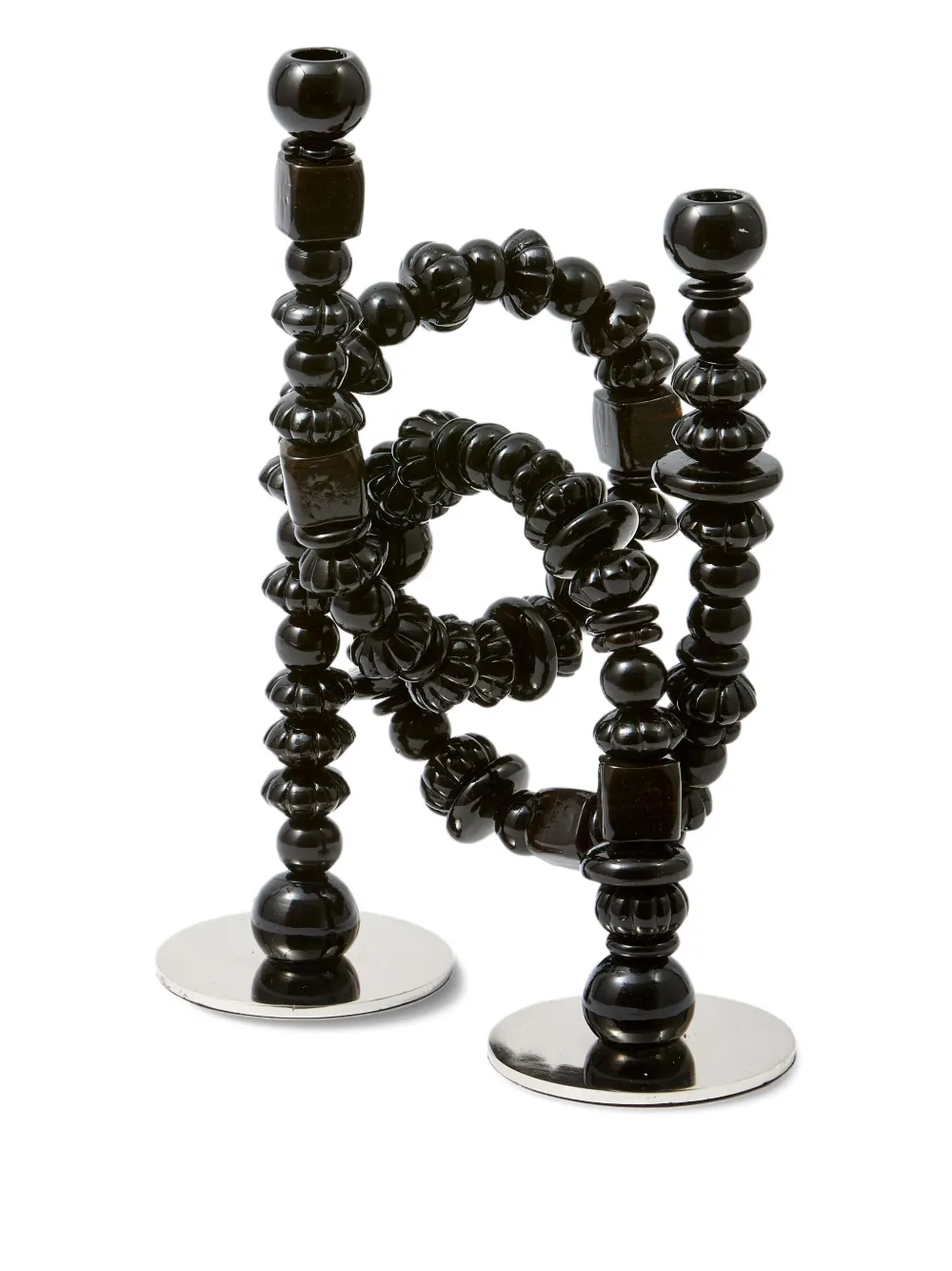  Polspotten Beads Candle Holder (38cm X 33cm) - Black 